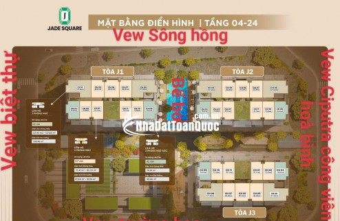 Chung cư Jade Square Giá cực tốt chỉ từ 90tr/m2 quá rẻ lợi nhuận thanh khoản nhanh, xem ngay